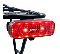 BikeSpark Luce Posteriore a rilevamento Automatico G4R per Portapacchi - Luce Posteriore per Bici superluminosa da 50 lm con Ampio riflettore - Ricaricabile ai polimeri di Litio - IPX6-50 80 mm