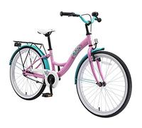 BIKESTAR Bicicletta bambini 10-13 anni | Bici bambino bambina 24 pollici Freno a pattino e freno a retropedale | 24“ Classico rosa