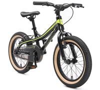 BIKESTAR Bicicletta bambini 4 anni da 16 pollici telaio in alluminio | Bici per bambino et bambina Mountainbike con freno V-Brake | Nero Verde