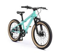 BIKESTAR MTB Mountain bike 20" alluminio per bambini 6-9 anni | Bicicletta telaio pollici 11 velocità Shimano, hardtail, freni a disco, sospensioni | Verde