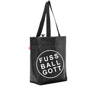 BikeZac Borsa originale Footballgott per bicicletta, borsa per la spesa, riutilizzabile, borsa per il riciclaggio, colore nero