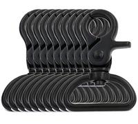 BIKICOCO 1'' Girevole Moschettone Moschettone chiusura a molla, clip con anello a D, nero 10 pezzi di colore nero.