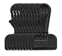 BIKICOCO 1'' Girevole Trigger Tilt & Bump Thumb Bolt Snap Hook Moschettone Claw Clip Loaded Clip, Round Corner Ring End Nero 10 pezzi di colore nero.