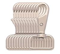 BIKICOCO Moschettone girevole da 2,5 cm, con gancio a moschettone, clip a molla, colore: argento, confezione da 10