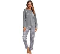 BIKING pigiame Da Donna Comode e Casual a Maniche Lunghe per la Casa