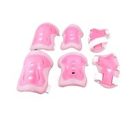 Biking Skating Gear Knee Elbow Pads Wrist Protector Pink 3 Pairs for