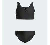 Adidas Fille 3-Stripes V-Back Bikini, Black/White, 18-24 Months