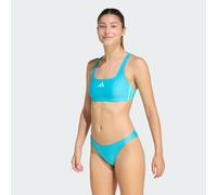 adidas Femme 3 Stripes V-Back Bikini, Lucid Cyan/Flash Aqua, 38
