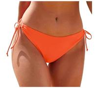 Bikini a Vita Alta Slip da Bagno, Pantaloncini Spiaggia, Calze arricciate, Taglio Alto, Coperta completa, Costume Sport, Yoga, Bagno, arancione, M