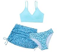 Bikini Bambina Costume Mare Bambina Costume da Bagno 10 Anni Piscina Bimba Due Pezzi Ragazza 12 3 4 Pareo Top Costumi Tutina Neonato Intero Bambini Interi Contenitivo Canotta per Bimbi 2 Neonata 6 9