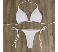 Bikini brasiliano Set Side Tie Beach Wear Rosso Bikini brasiliano | Per morbido tessuto in poliestere, stile benda per la parte superiore, nessun supporto in acciaio, comodo da indossare tutto