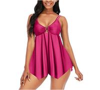 Bikini C Cup Costume da bagno bikini alla moda push-up set da donna in costume da bagno imbottito solido corsetto matrimonio, Colore: rosa., S