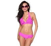 Bikini con motivo floreale, rosa, taglia S, M, L, XL #12897