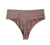 Bikini da Donna a Vita Alta a Vita Bassa da Donna Traspirante Mutande Donna Contenitive Pancia Donna Slip Cotone (Brown, XXL)