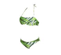 ARENA Allover Bikini Donna a Fascia, Costume da Bagno con Tessuto Stretch ad Asciugatura Rapida, Costume da Donna con Coppe Removibili e Top con Laccetti