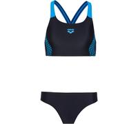Arena Feel Openings Energy Back W - costume - donna 44 Black/Blue woman Oeko-Tex Made In Green,Global Recycled Standard,Recycled Polyamide