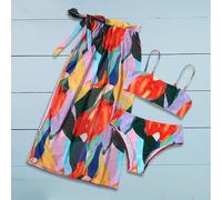 Bikini da donna con gonna copricostume da bagno Costume da bagno bikini