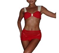 Bikini da donna con slip push up e perizoma, Wd1818r1, M