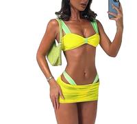 Bikini da donna con slip push up e perizoma, Wd1818y1, L