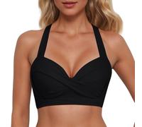 Bikini da donna, costume da bagno, top bikini con reggiseno push up imbottito, reggiseno sportivo, ad asciugatura rapida, con imbottitura senza ferretto, 21, M