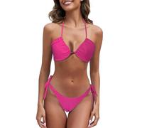 Bikini Donna Mare Push Up Costume Due Pezzi Donna Bikini da con Cinturino Traspirante, Abbronzatura, vestibilità, Traslucido, Non Tenero, per Mare Curvy Costume
