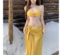 Bikini donna per stagione spiaggia con motivo floreale e protezione solare