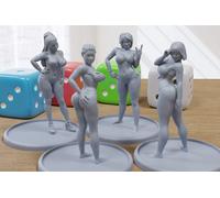 Bikini Girls Sexy Pin-Up - Miniature 3D Stampate Per Fantasy