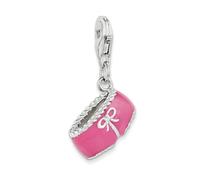 Bikini Inferiore Ciondolo Rosa Smaltato .925 Argento Sterling Click Su Amore La