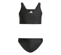 Bikini per bambina adidas V-Back 3-Stripes Nero 5/6 anni