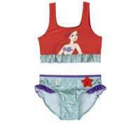 Bikini per bambini della Sirenetta - Colore arancione e verde - Taglia 4 anni - Costume da bagno per bambina - 85% poliestere e 15% elastan - 210 g/m² - Prodotto originale disegnato in Spagna