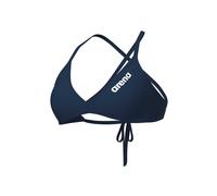 Top bikini Arena Team Tie Back Solid blu marino bianco donna - 36