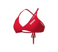 Arena Swimwear, Bikini pezzo sopra Team Solid Rouge, Maxfit Eco resistente al cloro, Taglia 36