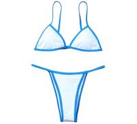 Bikini+Plus+Size wojonifuiliy01 - Costume da Bagno Solido Pantaloncini da Donna Costumi da Bagno a Due Pezzi Costumi da Bagno Tankini Costume-Donna (White, M)