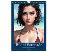 Bikini-Serenade (Wandkalender 2026 DIN A4 hoch), CALVENDO Monatskalender: Erleben Sie den Zauber virtueller Strandschönheiten im Bikini, während sie die Sonne, den Sand und die Meeresbrise einfangen.
