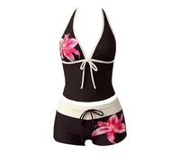 Bikini | Set Due pezzi Non rialzo con Top Push-up e Calze Alte Legare ai lati Set Estival Elegante, Altro, XL