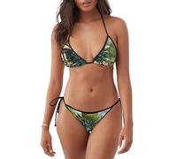 Bikini Set Peacock Spreads Its Tail Printed Beachwear Halter Costume da Bagno Donna Swimwear per Piscina Prendere Il Sole Estate S