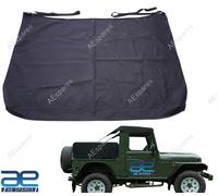Bikini Soft Top Con Cinghie Denim Nero Adatto Per Mahindra MM 540 Roxor Thar