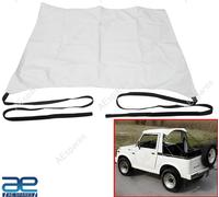 Bikini Soft Top Con Cinghie In Vinile Bianco Per Suzuki Samurai SJ410 SJ413