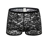 Bikini Tanga Intimo Uomo Sexy Hot Slip on Uomo estive Intimo Uomo Boxer Gamba Lunga Uomo Boxer Mutande Boxer Uomo Perizoma Uomo con Bretelle Costume Bagno Perizoma Uomo Nero M