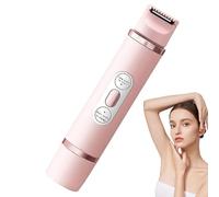 Bikini Trimmer Women, Pubic Hair Groomer, Double Head Rechargeable Electric Razor, Waterproof Epilator, USB Rechargeable, Pink, Excellent for Legs, Face, Private Area Grooming