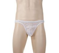 Bikini Wonder maschio pizzo elasticizzato potere di, Bianco (weiss), L