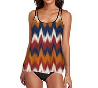 Bikinis for Women Control Flowy Tank Two with Boyshorts Piece Top Belly Bathing for Suits Swimsuits Tankinis Set(Yellow,XL)