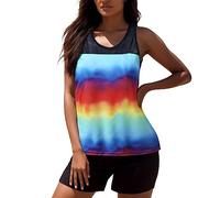 Bikinis for Women Swimsuits for with Shorts Sporty Two Piece Racerback Tank Tops(Multicoloured,S)