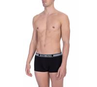 Bikkembergs Black Cotton Men Trunk Twin Pack - S
