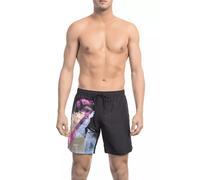 Bikkembergs Black Polyester Men Swim Short - L