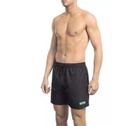 Bikkembergs Black Polyester Men Swim Short - L