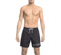Bikkembergs Black Polyester Men Swim Short - M
