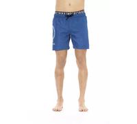 Bikkembergs Blue Polyester Men Swim Short - M