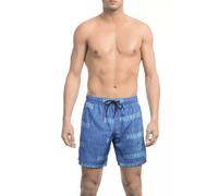 Bikkembergs Blue Polyester Men Swim Short - S
