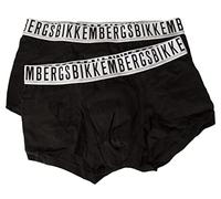Bikkembergs Boxer Uomo Confezione 2 Boxer Cotone elesticizzato Elastico a Vista Underwear Articolo BKK1UTR01BI BI Pack Trunk, Black, XL